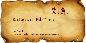 Kalocsai Mózes névjegykártya